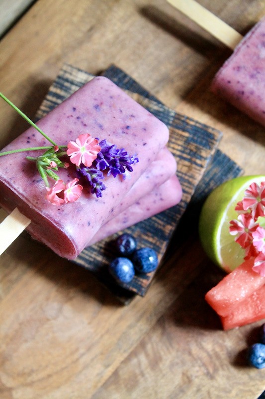 watermelon blueberry yogurt pops