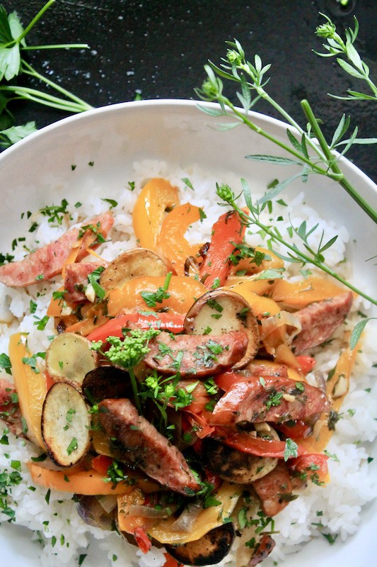 smoked sausage and potato easy dinner recipe