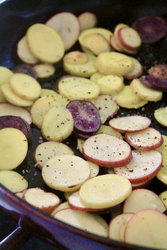 crisp & brown the sliced petite potatoes