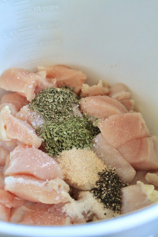 season cubed chicken