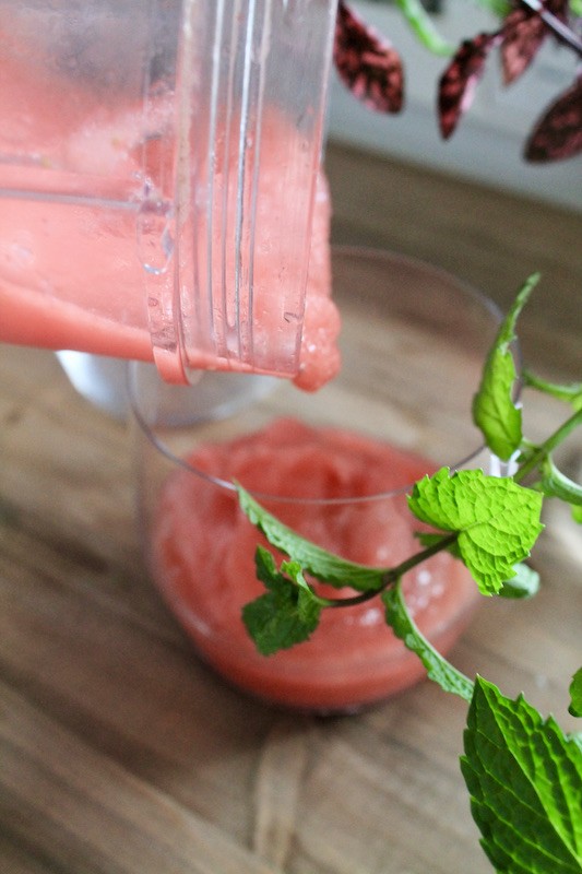 pour and serve strawberry watermelon frosé