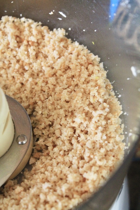 crushed cashew and parmesan