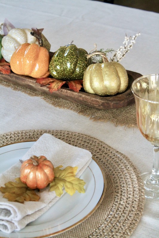 simple fall place setting