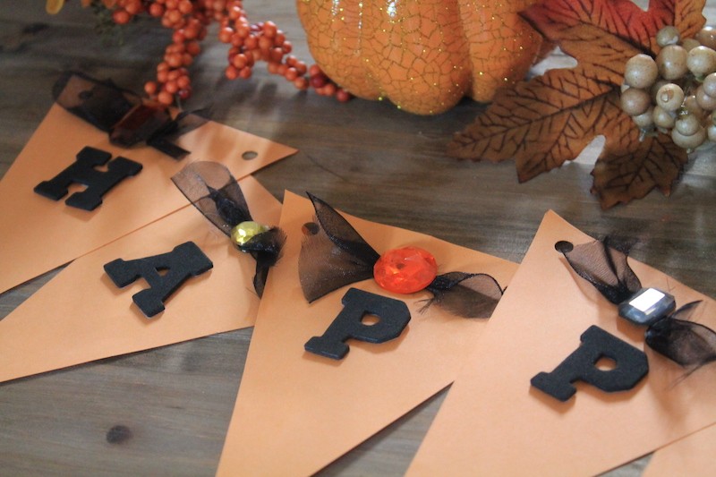 stick on letters halloween banner