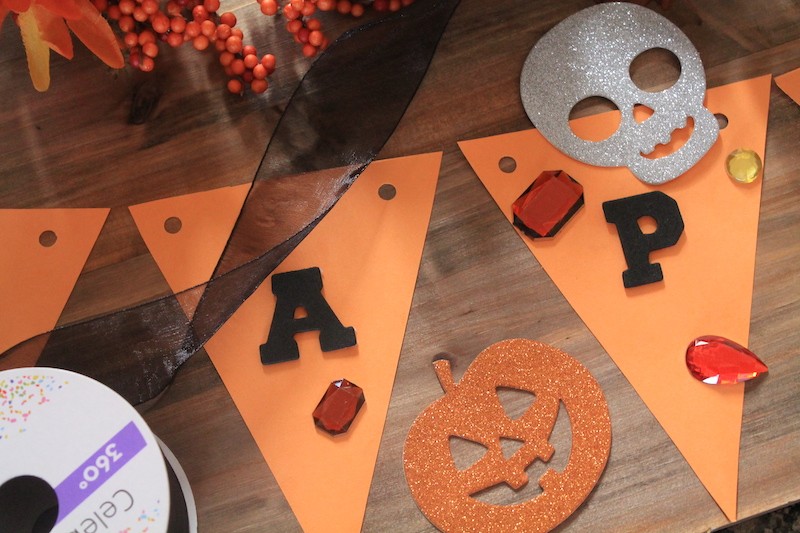 diy halloween bunting flag banner