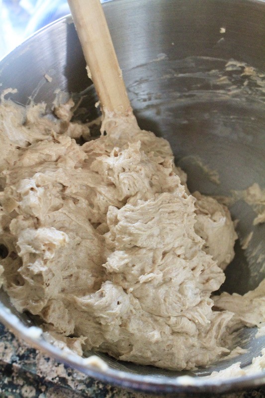 mix apple bread batter