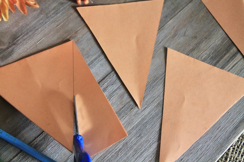 cut out flag shapes for banner