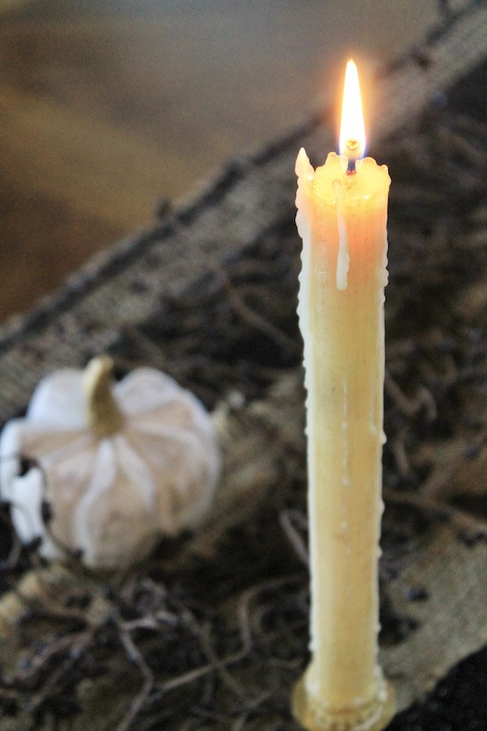 spooky candle halloween table decor