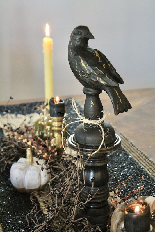 spooky black raven