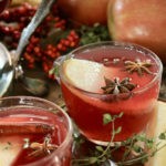 sparkling bourbon cranberry apple cider punch