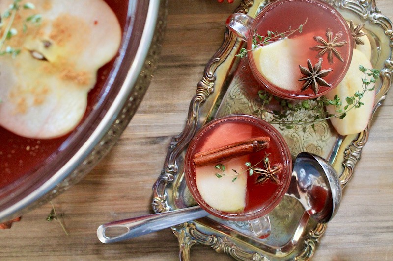 easy prosecco sparkling bourbon apple punch