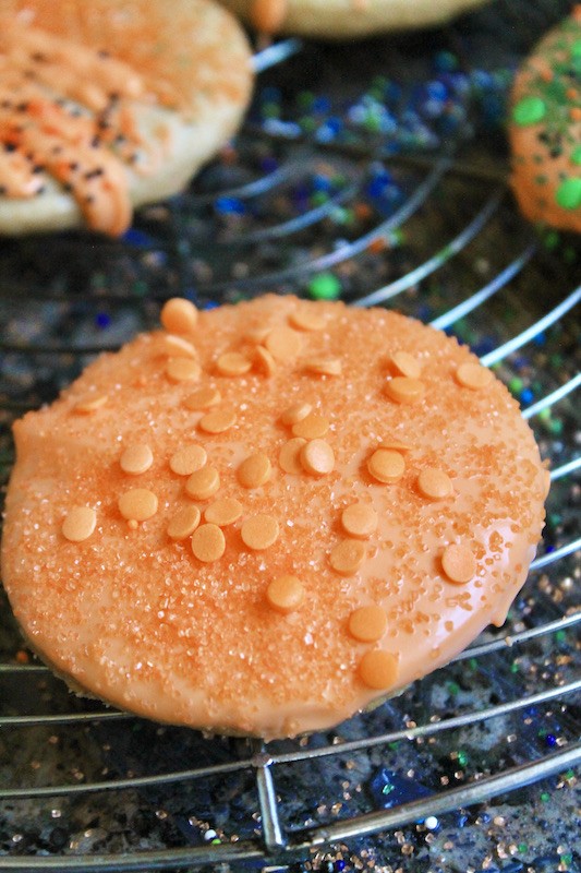 orange chocolate dipped easy spice cookie