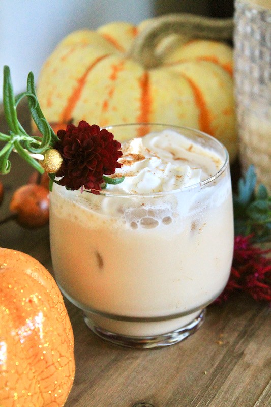 pumpkin spiked eggnog with bourbon