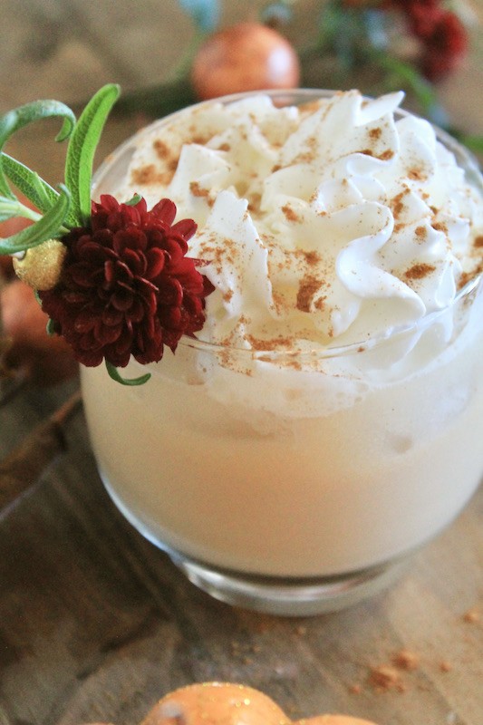 pumpkin spiked eggnog with bourbon