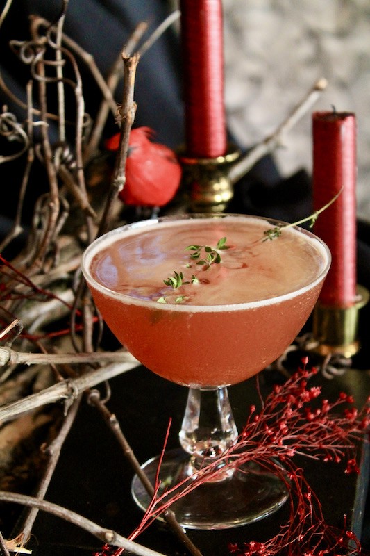 spiced bourbon halloween cocktail