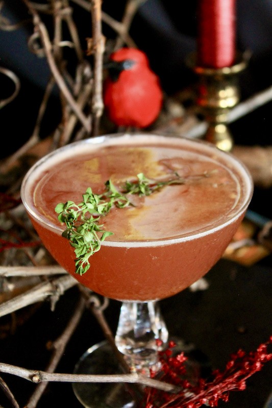 spooky sleepy hollow halloween cocktail