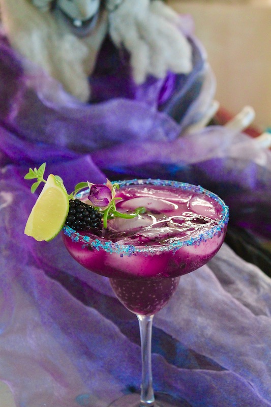 purple halloween cocktail
