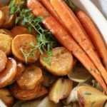 roasted carrot and sweet potato vegetables side dish
