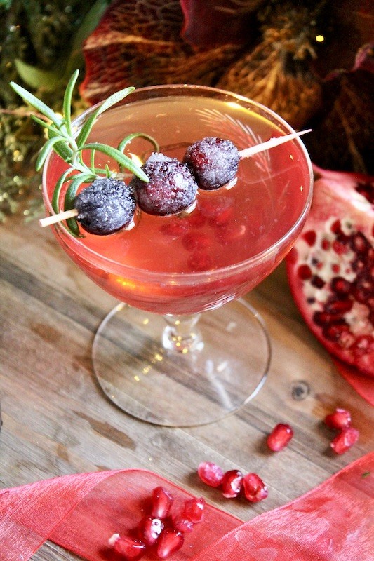 easy Christmas Prosecco tequila cranberry holiday party cocktail
