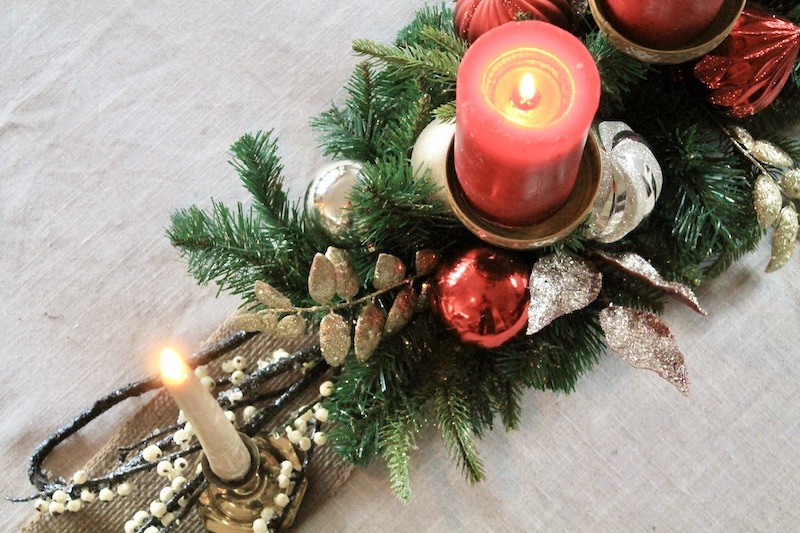 easy christmas table decorations