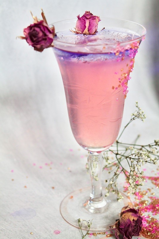 festive sparkling empress gin cocktail
