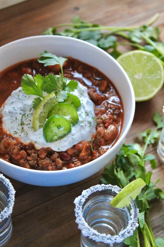 easy tequila chili