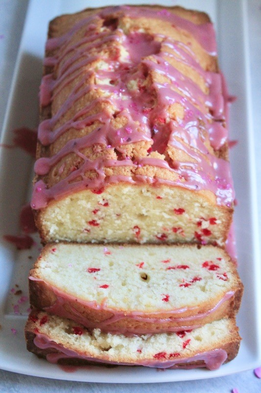 Cupid's Kiss Valentine Glazed Pound Cake