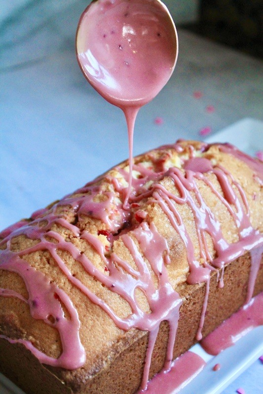 Cupid's Kiss Valentine Glazed Pound Cake