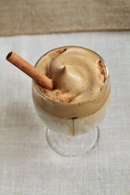 Tipsy Cinnamon coffee with rum and whipped coffee foam