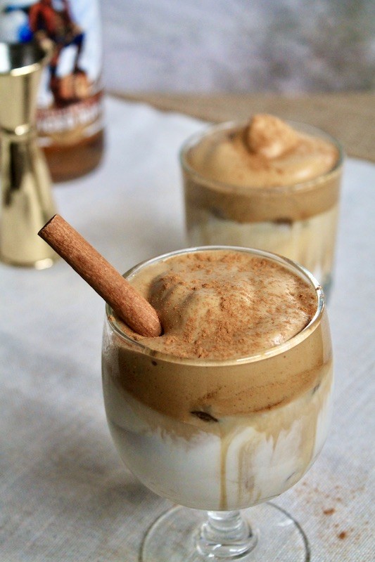 Tipsy Cinnamon Whipped Coffee With Rum