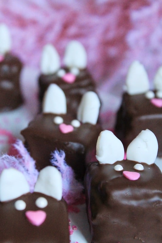 decadent chocolate bunny ear bites