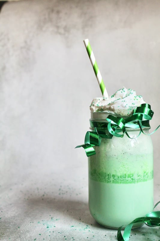 boozy homemade shamrock shake