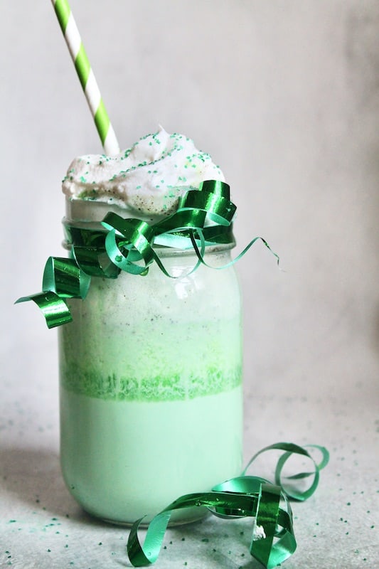 Irish whiskey shamrock shake