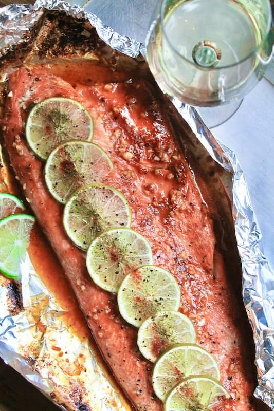 foil baked Limey Chili Wild Red Salmon