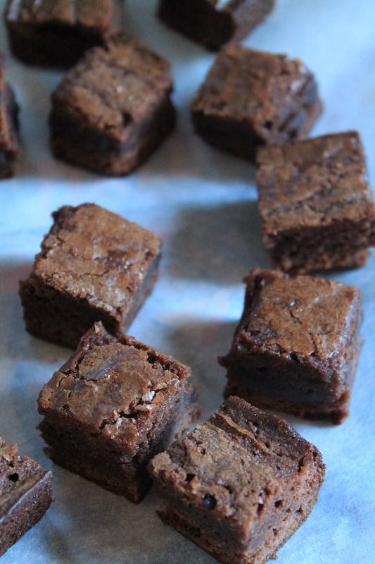 bake brownie mix for chocolate covered brownie bites