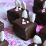 easter bunny ear chocolate covered brownie bites