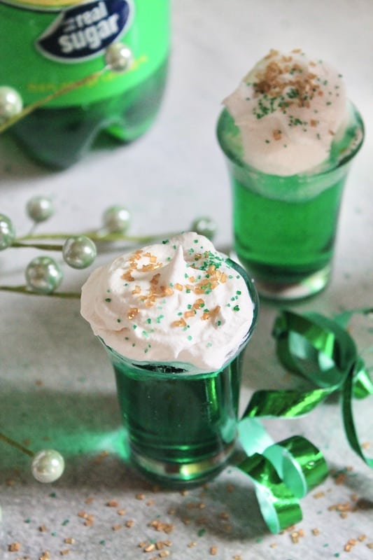 easy green st. patricks day shots
