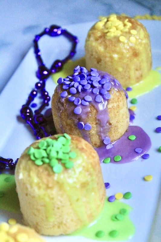 festive mardi gras Fat Tuesday cake