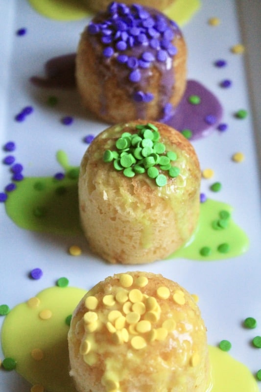 easy festive mardi gras cakes