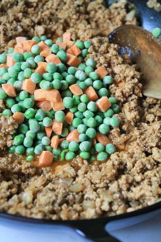 add frozen vegetables