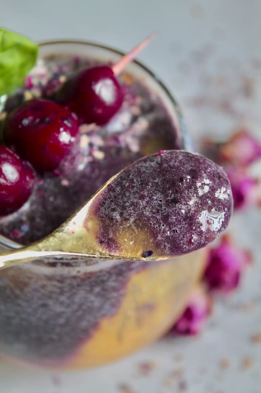 easy mango cherry restorative smoothie