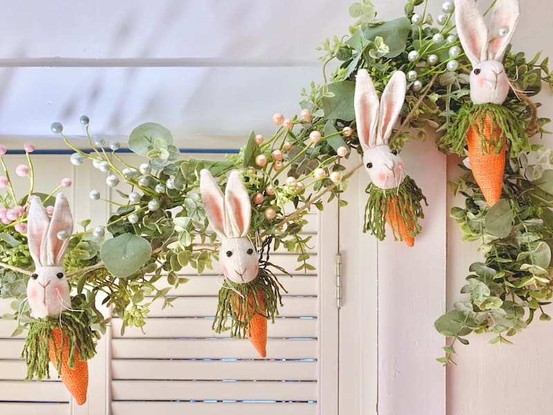 easy green bunny easter garland decor