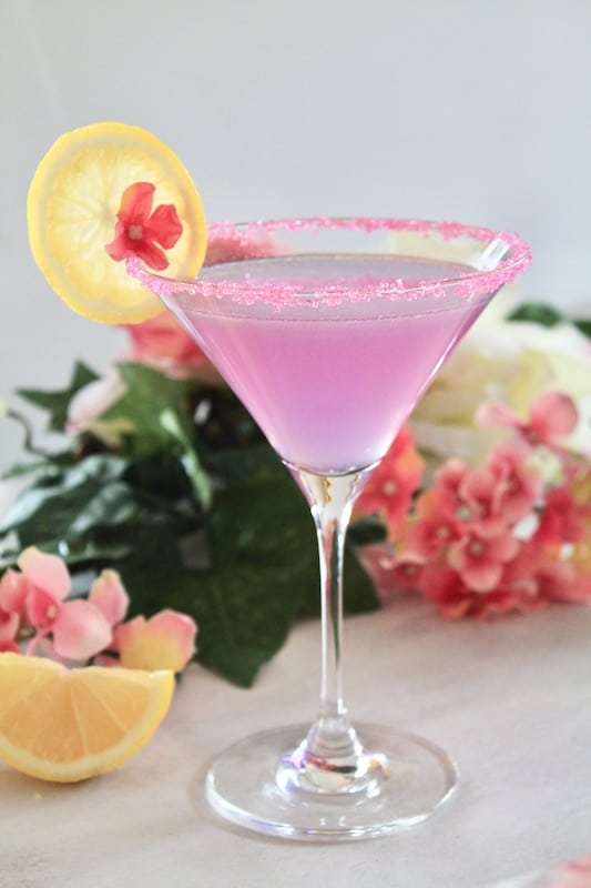 lemon Empress gin cocktail
