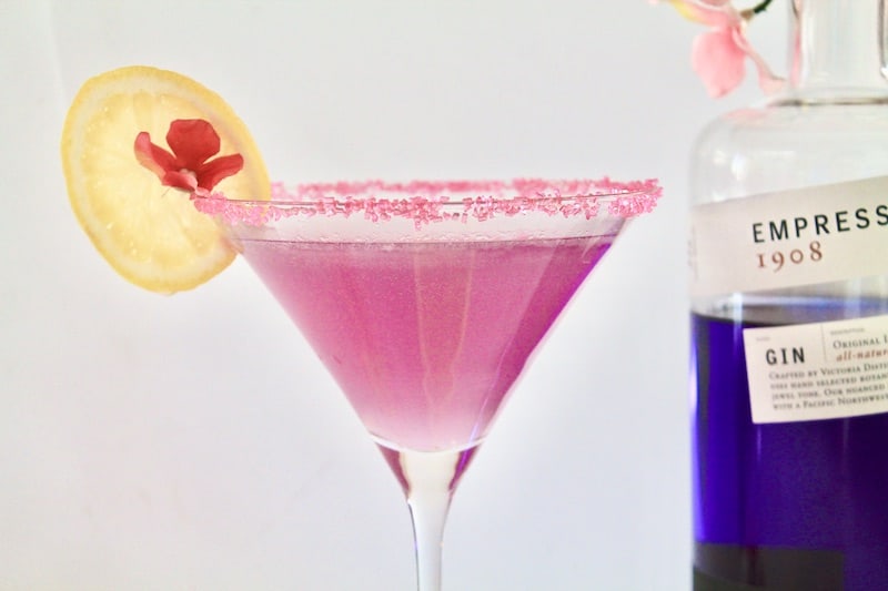 empress gin pink silk lemon martini