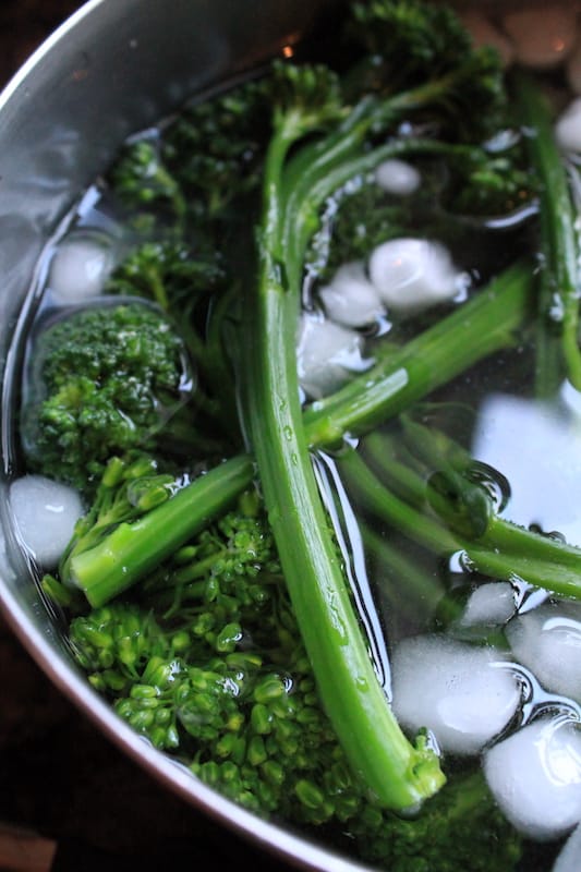 cooking baby broccoli broccolini
