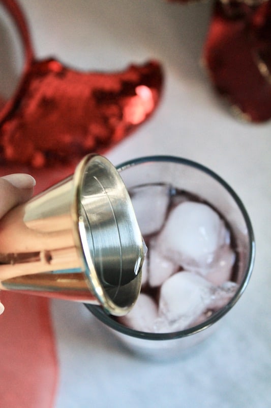 splash in silver tequila