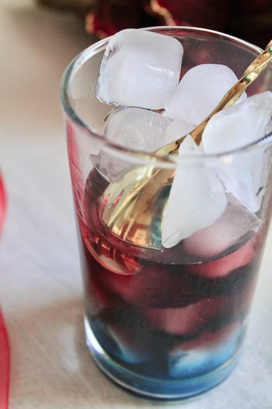 stir tequila cocktail with a bar spoon