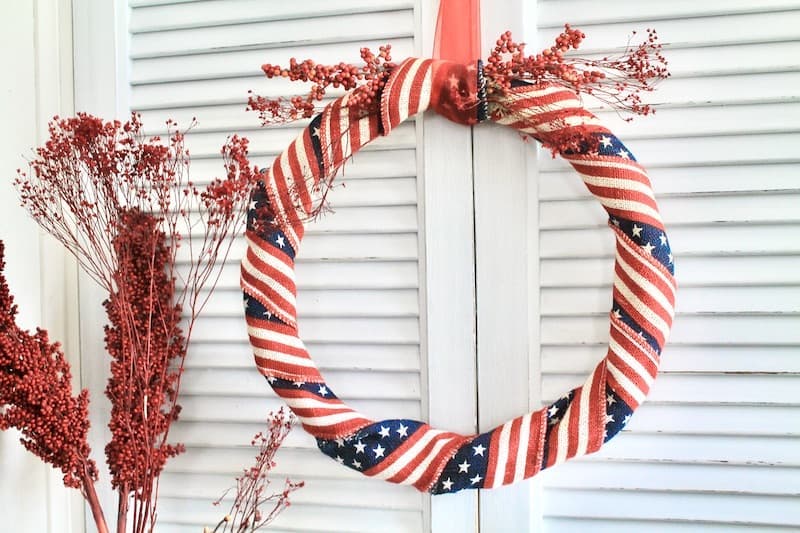 easy fourth of july burlap flag wreath
