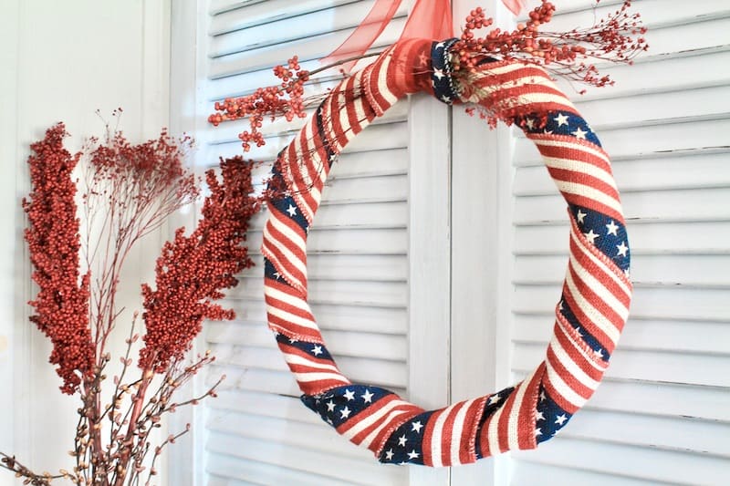 DIY 4th of July Patriotic Wreath