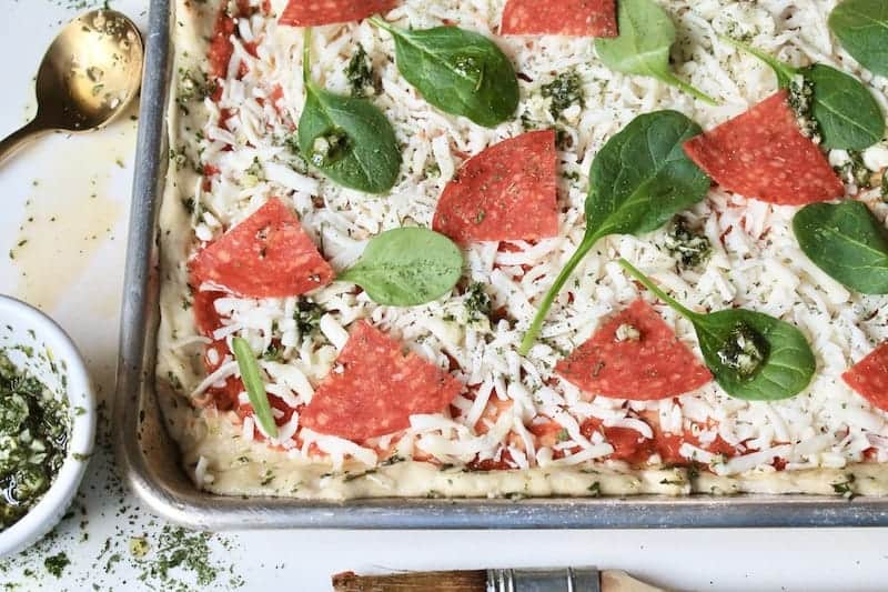 easy homemade garlic olive oil pizza